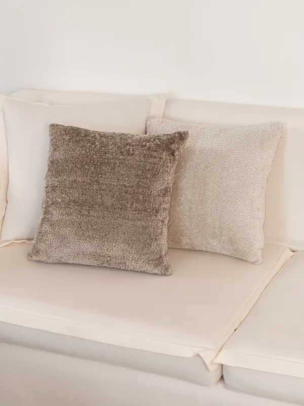 Подушка декоративная, вельвет, коричневая, Nordkap, image-1