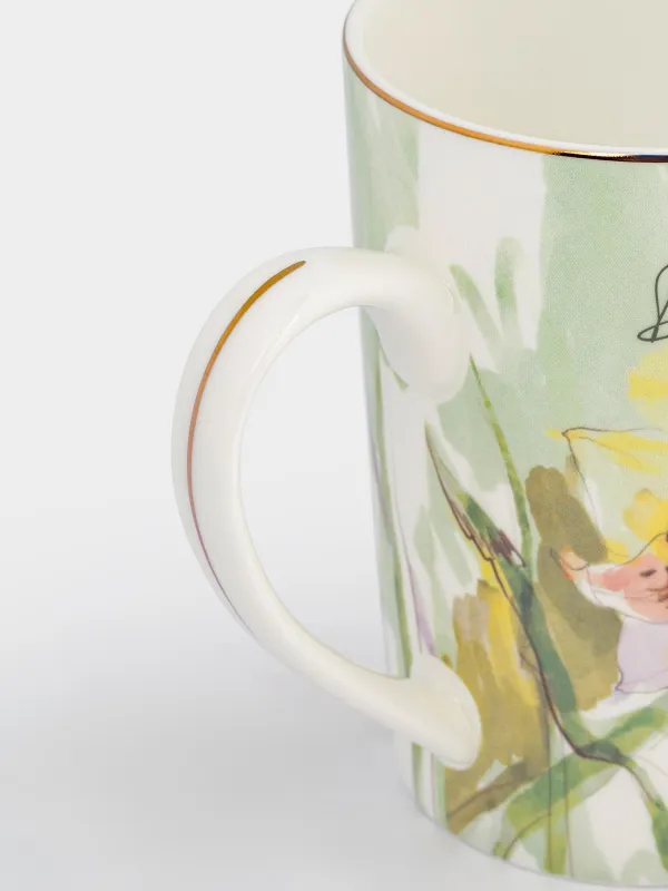 Саптыаяқ, 450 мл, фарфор F, ақ, алтын жиектері бар, Нәркестер, Bloom, image-2