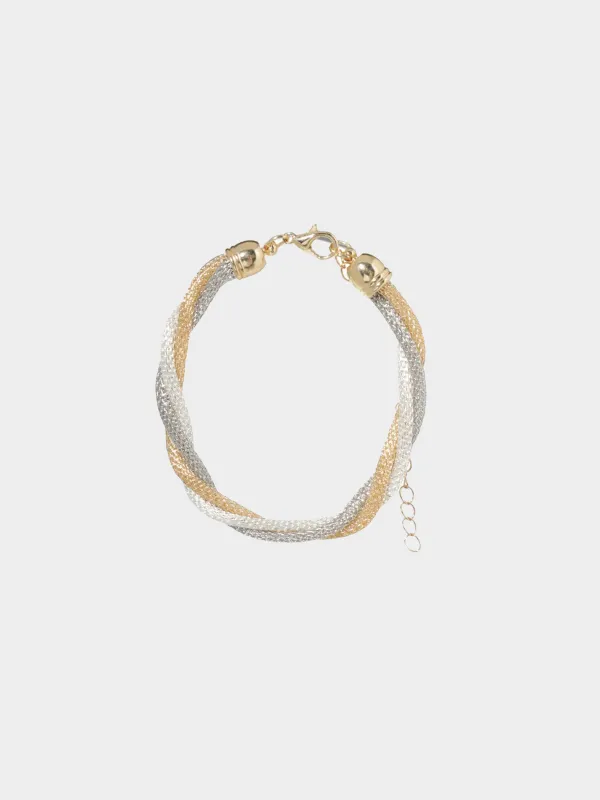 Білезік, 24 см, үштік, металл, алтын-күміс, Бұрау, Flagel, image-0