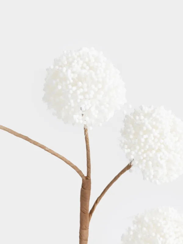 Ветка декоративная, 45 см, Белые бутоны, White Easter decor, image-2