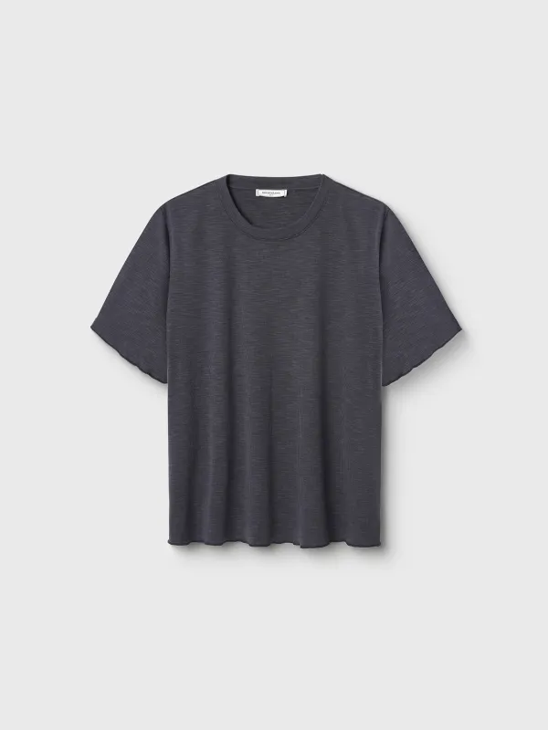 Әйелдер футболкасы, өлшемі L, модал/полиэстер, қою сұр, Savina, image-6